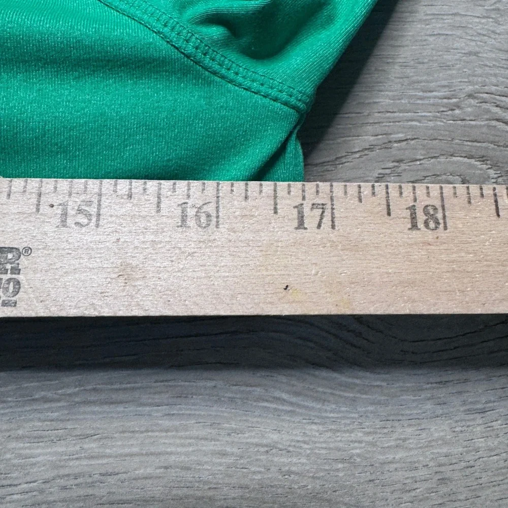 Kyodan Womens Green Heathered Full Zip Active Jacket Mock Neck Size Small